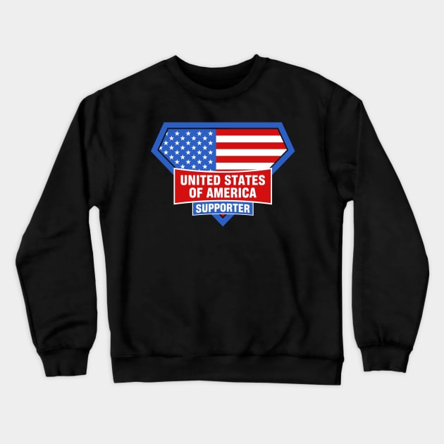 USA American Super Flag Crewneck Sweatshirt by ASUPERSTORE